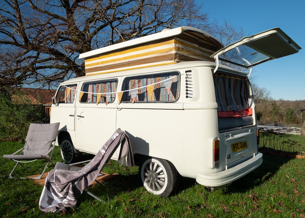 VW Kombi Accommodation at UTLT, South West France