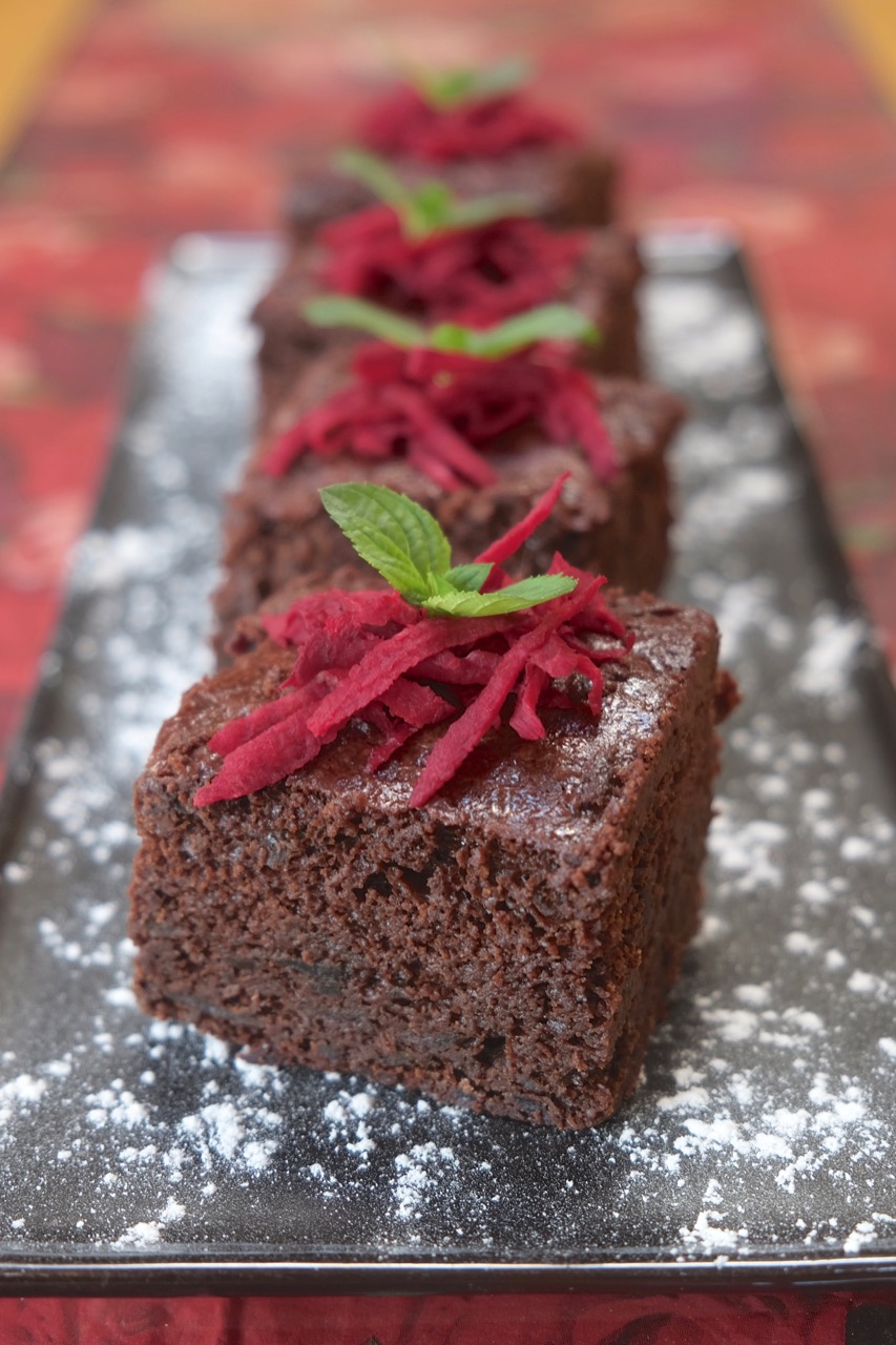 UTLT - Vegetarian Food, Beetroot Mint Brownie